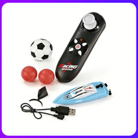 Mini 2.4G Remote Control Boat High-Speed Electric Toy with Dual Propellers for Kids