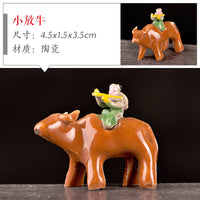 Aquarium Mountain Ornament with Suction Stone and Animal Figurines for Fish Tank Landscaping