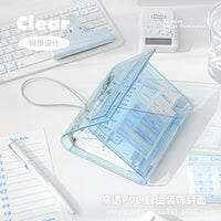 Planwith Sheer A7 Portable 3-Fold PVC Notebook with Multifunctional Inserts
