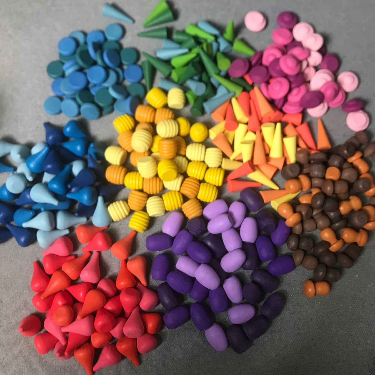Rainbow Beechwood Building Blocks for Kids, Creative Educational Toy