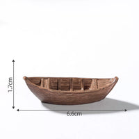 Miniature Floating Boat Model Ornaments for Micro Landscape Fish Tank Decor