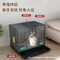 Foldable Indoor Rabbit Cage with Toilet for Guinea Pigs, Hamsters, and Dwarf Rabbits