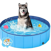 Foldable PVC Pet Swimming Pool for Dogs and Cats, Portable Bathing Tub