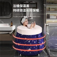 Foldable Portable Bathtub for Adults and Kids - Large Soaking Tub with Optional Heating
