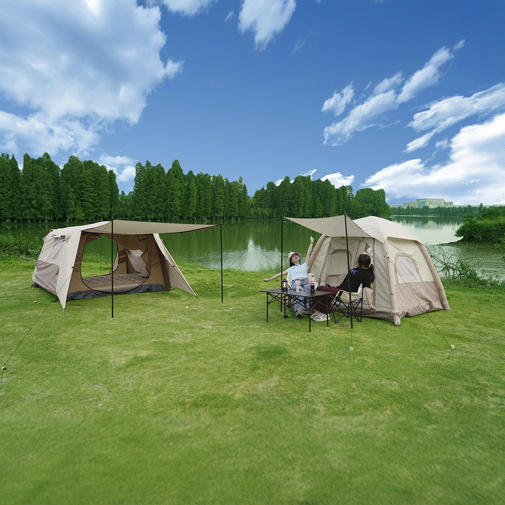 Automatic Inflatable Camping Tent with Sunshade Awning for Outdoor Travel and Beach