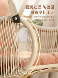 Indoor Outdoor Wicker Swing Chair with Cushion for Balcony Patio Garden