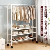 Multi-tier Entryway Shoe Rack and Coat Stand with Storage Shelves