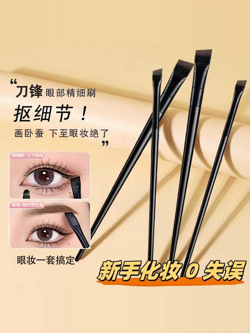 Precision Eyeliner and Eyebrow Brush Set for Detailed Eye Makeup