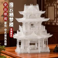 Miniature Chinese Pavilion Aquarium Landscape Ornament