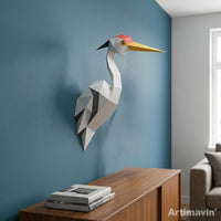 DIY 3D Paper Crane Wall Hanging Art Kit - Minimalist Ins Style Entrance Decor
