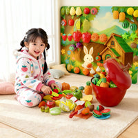 Felt Busy Board Montessori Educational Toy for Toddlers - Fruit Cutting & Picking Activity Board
