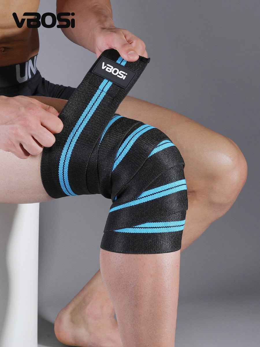 Adjustable Compression Knee Wraps for Weightlifting, Cycling, and Squats