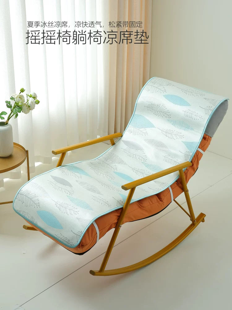 Summer Ice Silk Rocking Chair Cushion Breathable Cool Mat for Single Sofa