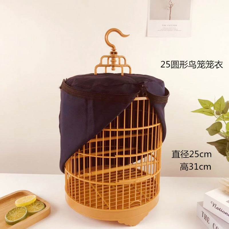 Thickened Bird Cage Cover Windproof Rainproof Light-Blocking Warm Cloth for Budgies Parakeets Cockatiels