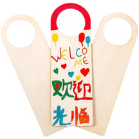 DIY Wooden Door Hanger Sign Blank Craft for Clothes, Birthday Cards, and Home Decor