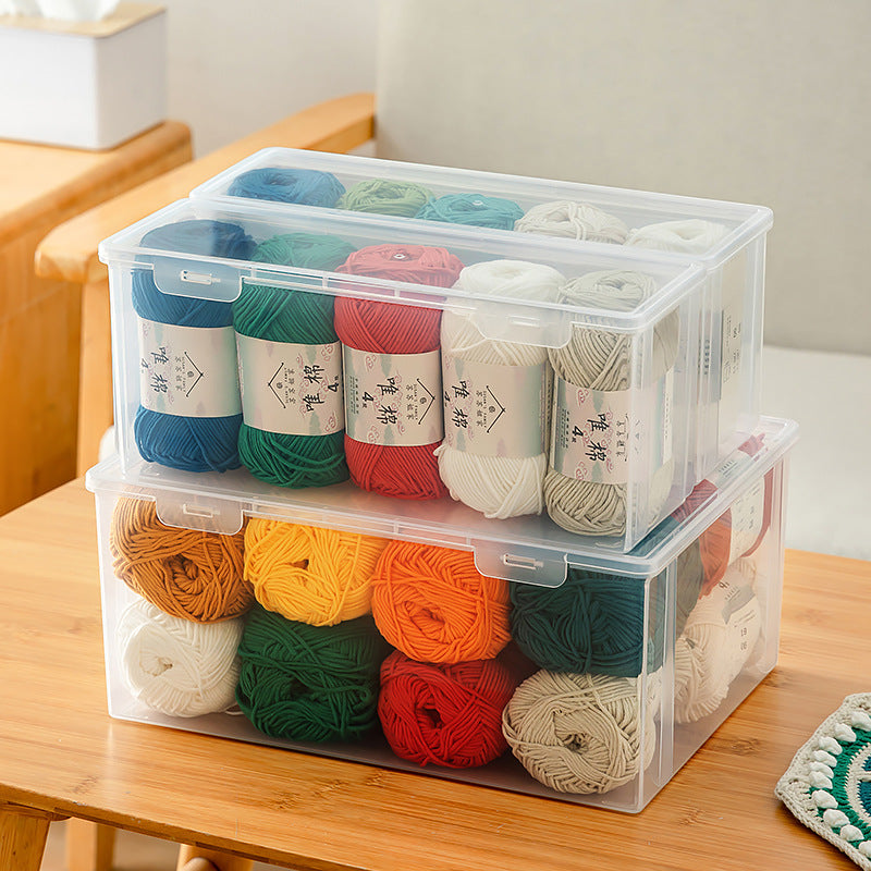 Yarn Ball Storage Box Large Capacity Household Knitting Cotton Thread Material Organizer Handcraft Tool Storage Case