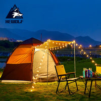 Automatic Hexagonal Pop-Up Camping Tent for Family Outdoor Activities, Double Layer Waterproof UV Protection