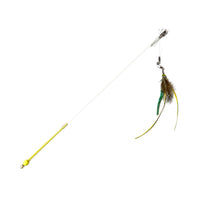 AmyCarol Feather Teaser Wand Toy for Cats with Crinkle Paper and Long Rope