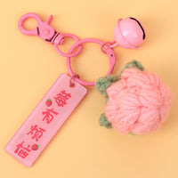 Plush Crocheted Keychain Backpack Charm Gift