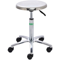 Anti-static 304 Stainless Steel Lab Stool with Adjustable Height and Swivel