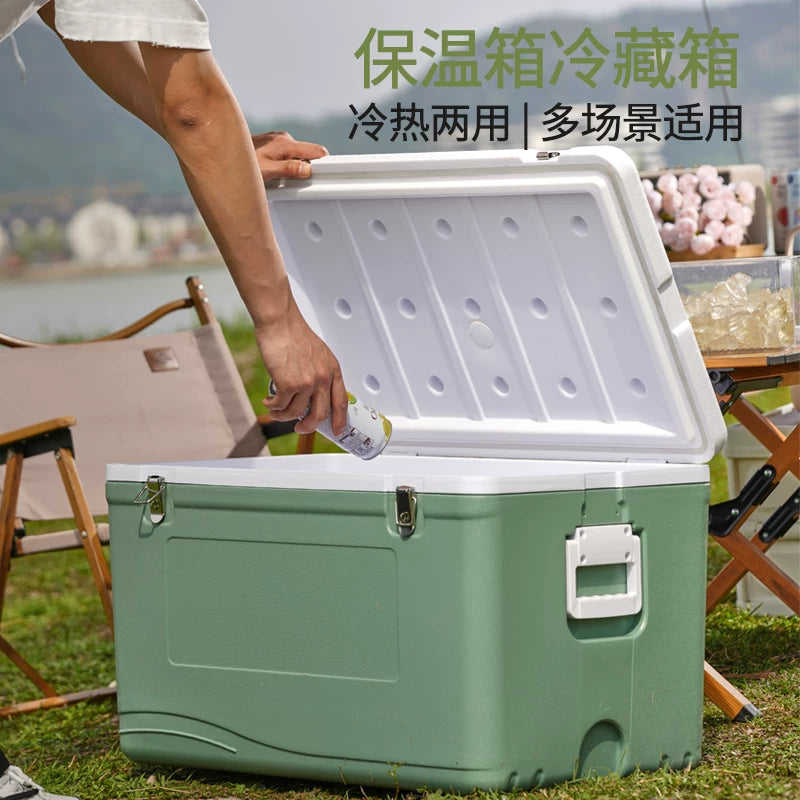 Hangshen Commercial Outdoor Camping Cooler Box for Ice Cream, Ice Cubes, and Food Preservation