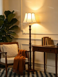 2026 New Ash Wood Floor Lamp with Vintage Style for Living Room Sofa Side, Retro Bedroom Shelf, and Ambient Table Lamp