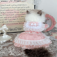 Handmade Pink Gradient Princess Dress for Small Dogs and Cats