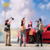 Miniature Photographer Figures 1/18 1/24 1/43 1/64 1/87 Scale Male Female SLR Camera Diorama Scene Ornaments