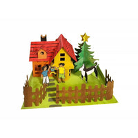 DIY Cardboard House Craft Kit for Kids, Educational Assembly Model Playhouse