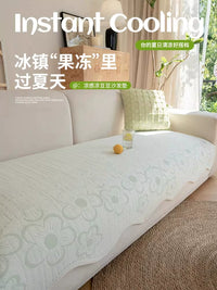 Summer Cooling Sofa Mat Non-Slip Breathable Couch Cover for Sectional Sofas