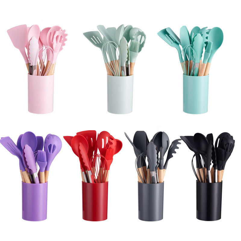 12-Piece Silicone Kitchen Utensil Set for Non-stick Cookware