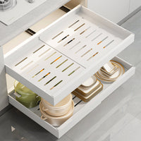 Under-Sink Pull-Out Cabinet Organizer with Telescopic Drawer Basket for Kitchen Storage