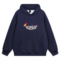 Dachshund Print Hoodie for Men and Women, Loose Fit, Autumn/Winter