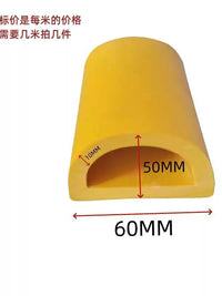D-Type Rubber Boat Fender Marine Anti-Collision Strip Yacht Speedboat Dock Bumper Yellow