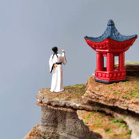 Li Bai Miniature Ancient Chinese Figure for Micro Landscape Bonsai Decor