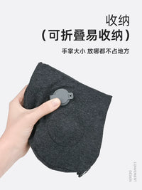 Inflatable U-Shaped Travel Pillow with Storage Bag for Neck Support