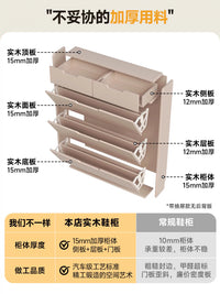 Ultra-Thin Entryway Shoe Cabinet with Tilt-Out Drawers, Space-Saving Storage for Narrow Hallways