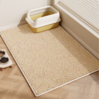 Sisal-Look Cat Litter Mat, Non-Slip & Wear-Resistant Pet Feeding Mat, Easy Clean Splash-Proof