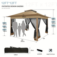 Mosquito Net for Outdoor Pavilion Gazebo