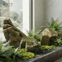 Large Artificial Mossy Landscape Rock for Garden and Villa Decor