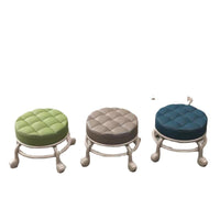 Rolling Stool with Wheels for Kids and Adults, Multi-functional Low Stool with Soft Seat Cushion