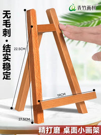 Mini Beechwood Tabletop Easel for Kids and Artists, Portable Folding Display Stand for Painting and Sketching