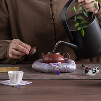 Chinese Style Padded Fabric Teapot Coaster Heat-Insulating Cotton Linen Thickened Anti-Scald Tea Ceremony Accessory