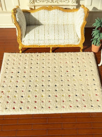 Miniature Dollhouse Rug for BJD OB11 Dolls - Plush Carpet Model for 1/8 1/12 Scale Doll Houses