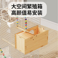 Large Luxury Bird Cage for Parrots and Cockatiels, Multi-Season Universal Ecological Horizontal Wire Cage