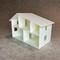 3D Printed Nordic Minimalist House Figurine Dollhouse Miniature Model Ornament