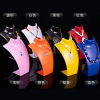 Acrylic Jewelry Necklace Display Bust Stand Mannequin for Pendants and Chains