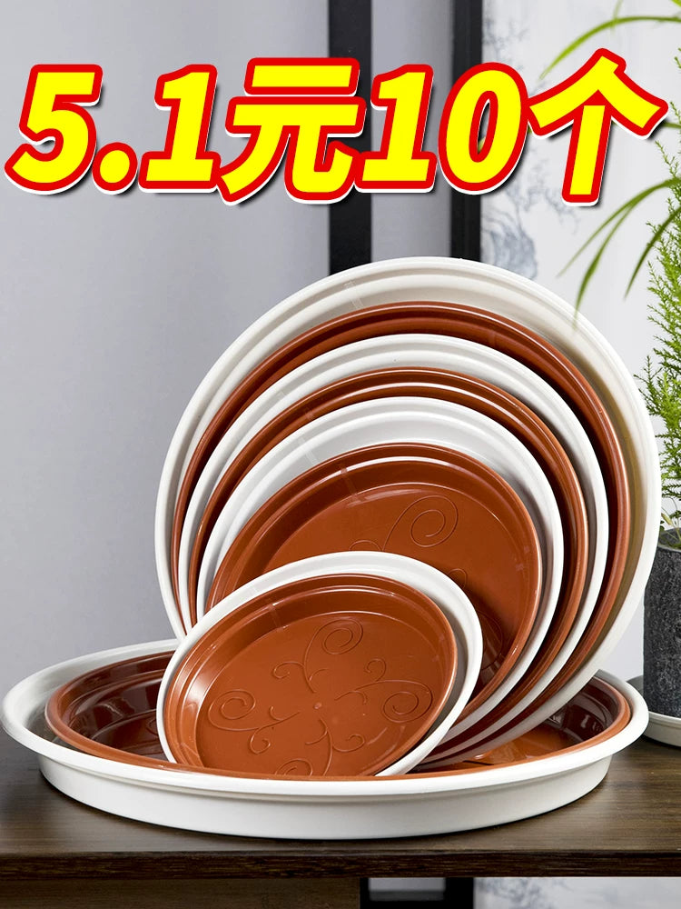 Plastic Round Plant Pot Saucer Drip Tray for Indoor Outdoor Plants