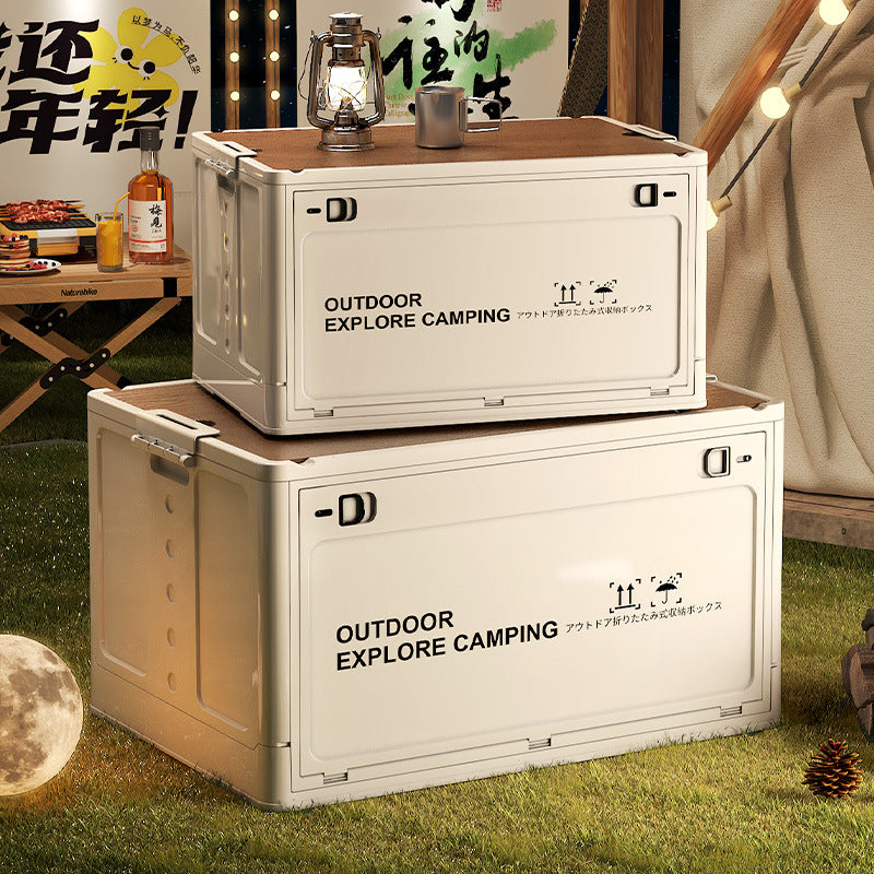 Foldable Outdoor Camping Storage Box for Car Trunk Organization and Picnics
