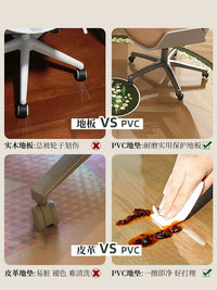 PVC Transparent Chair Mat for Hardwood Floors and Carpets, Anti-Slip Office Chair Floor Protector